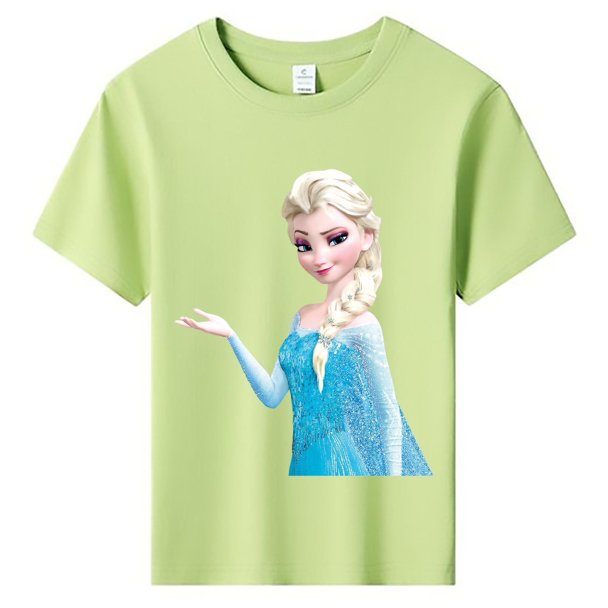 （画像用） アナと雪の女王 アンナ エルサ Frozen Anna Elsa 綿100％キッズTシャツ（フロントプリント）